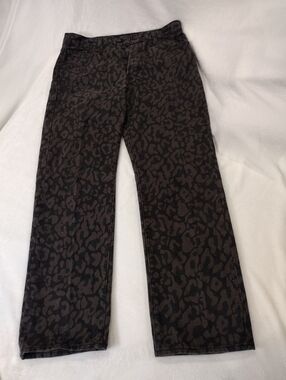 Levi's Green And Tan Leopard Print Pants